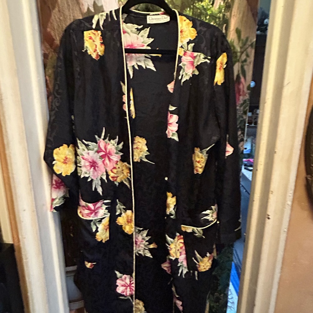 CHRISTIAN DIOR Lingerie | silk Floral Nightshirt petite - Picture 3 of 12